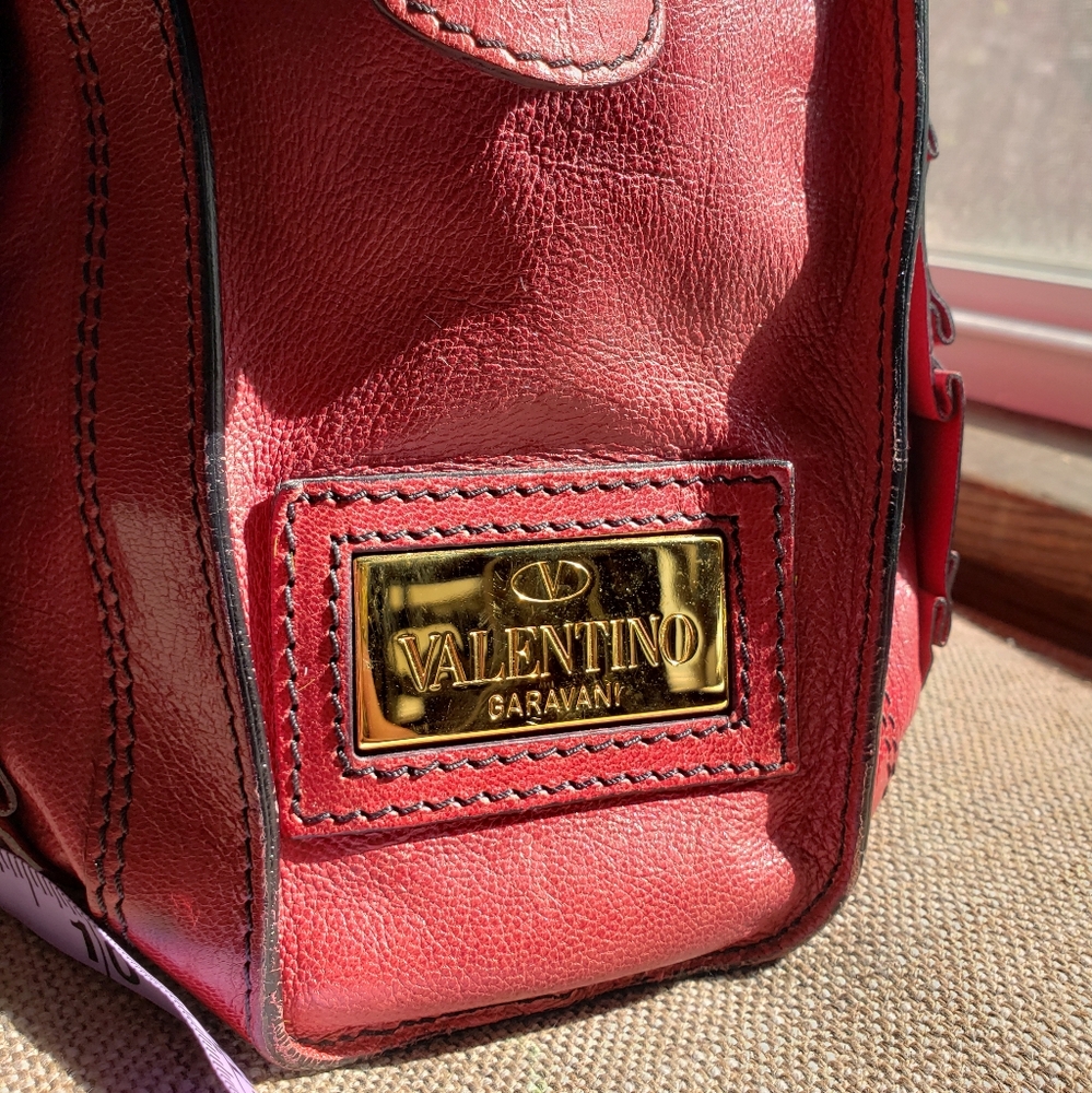 1930-2026 RIP Valentino Garavani authentic vintage red leather bag